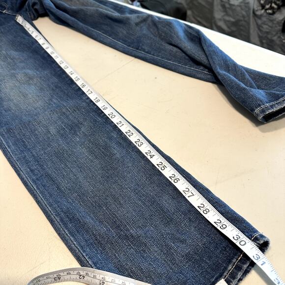 Paige Jimmy Jimmy Skinny Low Rise Jeans Blue Medium Wash Cotton Blend Size 26 - Picture 12 of 12